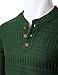 H2H Mens Henley Ribbed-Knit Sweater KHAKI US 3XL/Asia 4XL (KMOSWL0127)