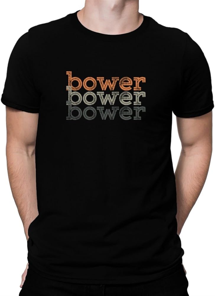 Bower Repeat Retro TShirt Black Amazon.ca Clothing & Accessories