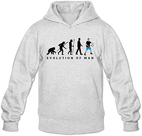 Artphoto Men's Cool Badminton Evolution 02 2012 D 3c Hoodies Sweatshirt S Ash