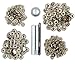 CrazyEve Leathercraft Silver Copper Press Studs Snap Fasteners Poppers Sewing Clothing Craft Snaps Button 40 pcs with Install Tool (633(12.5mm))