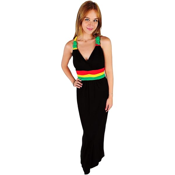 rasta formal dress Rasta Reggae Jamaican Coverup Tassel Dress