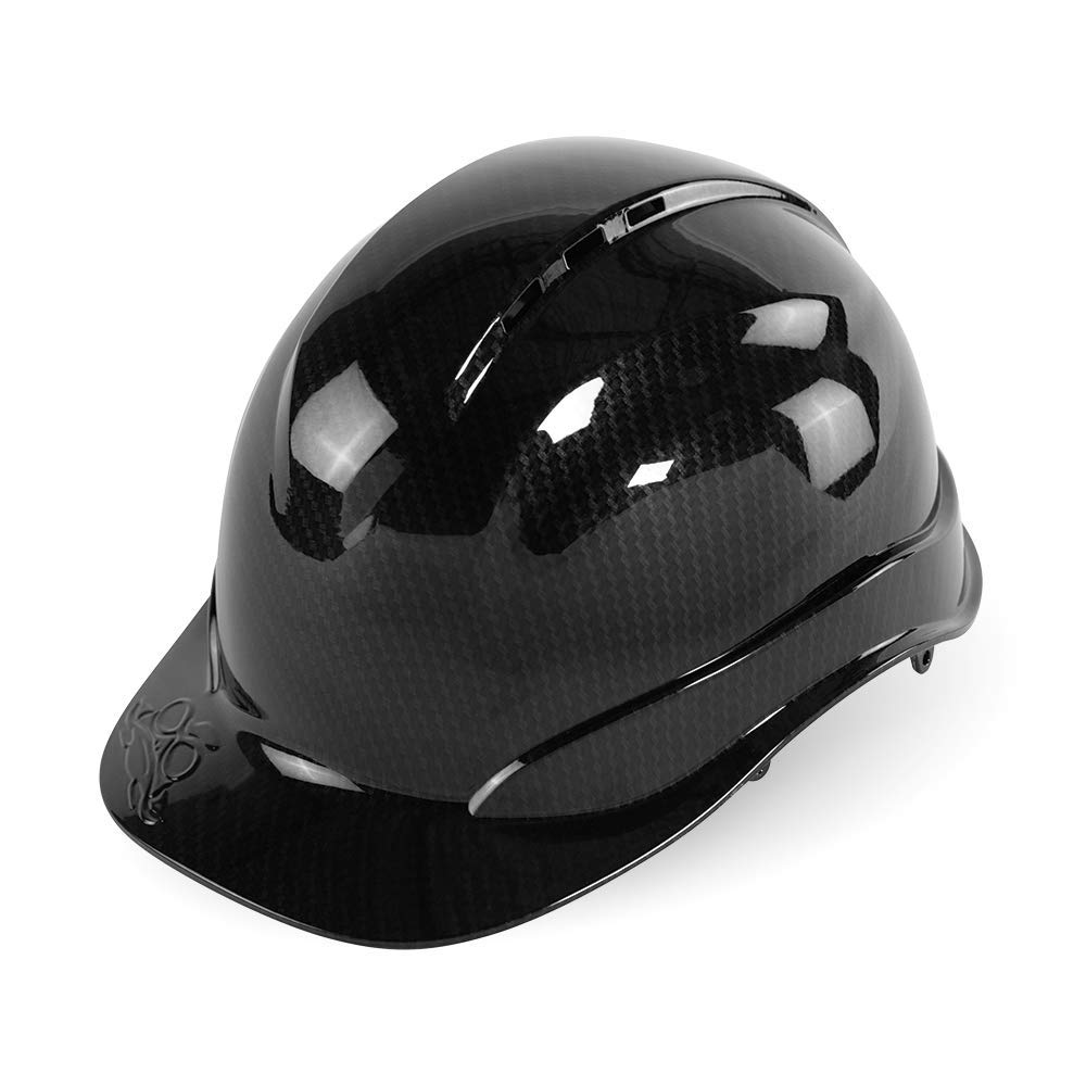 Bullhead Safety HH-C3-C - Shiny Black Graphite Vented Cap Style Hard Hat with Six-Point Ratchet Suspension: Industrial & Scientific