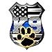Thin Blue Line K9 PAW Shield Sticker 2 Pack #FS2048