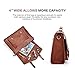 SOSATCHEL Women Briefcase Laptop Messenger Shoulder Bag PU Leather Handbag Fit 15.6 Inch Notebook, Brown