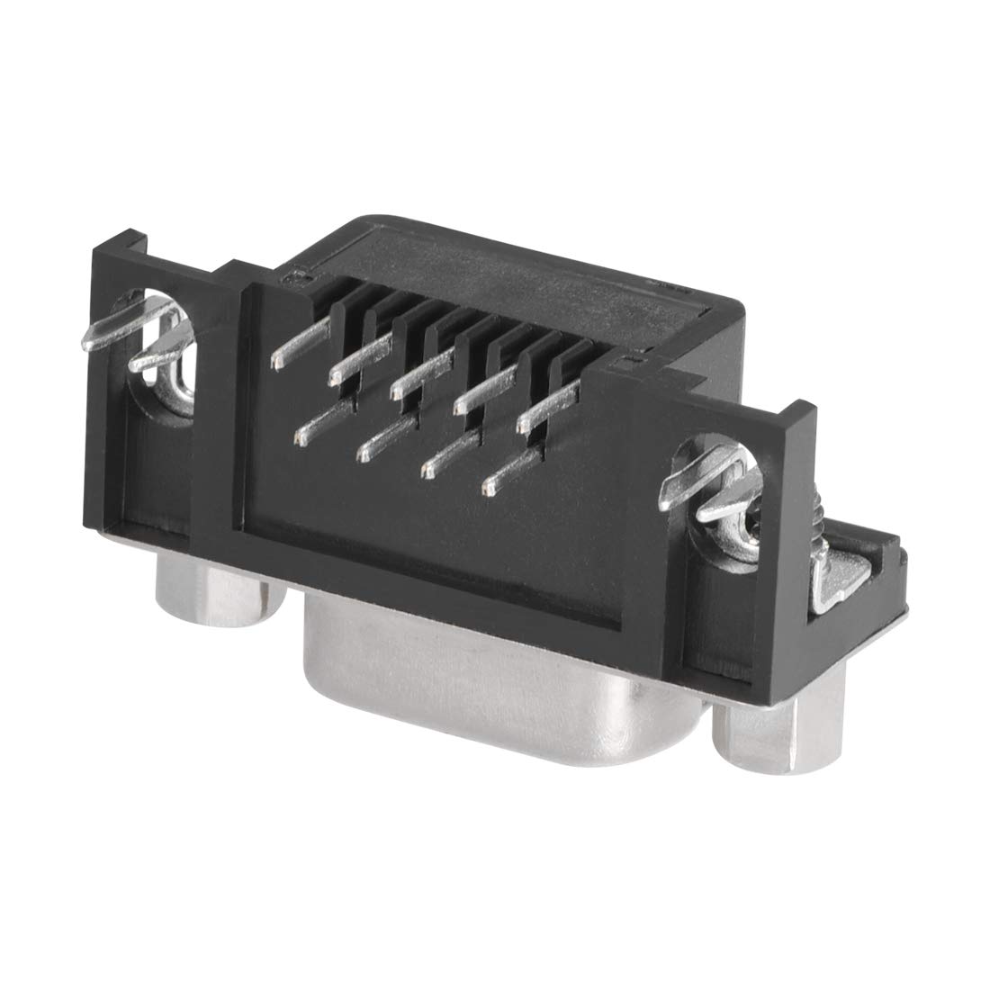 sourcing map D-sub Connector Female Socket 9-pin 2-row Right Angle Port Terminal Breakout Solder Type for Mechanical Equipment Black Pack of 5 - Image 4