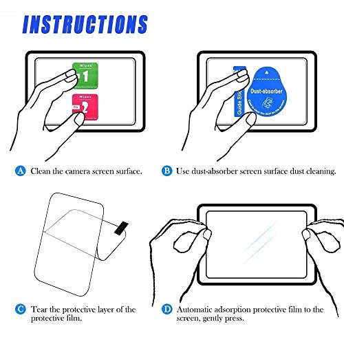 Glass Screen Protector for Nikon D3400 D3300 D3200 D3100 DSLR Camera, QIBOX Anti-Bubble Anti-scratch Anti-fingerprint Ultra-clear 9H Tempered Glass Shield[3 packs] - Thumbnail 5
