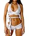 iHeartRaves Silver Savage Wrap Around Halter Crop Ribbon Rave Top