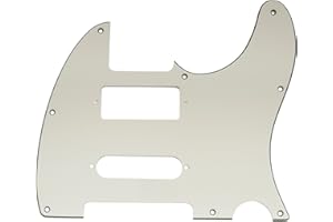 Musiclily Pro 8-Hole Guitar Pickguard for Brent Mason Tele Style Electric Guitar, 3Ply Aged White