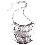 Chunky Women's Tribal Tibet Silver Plate Bib Choker Chain Necklace