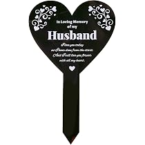 Plaque Commémorative En Forme De Cœur Avec Piquet - Fer, 30x21 Cm - Décoration Jardin/Cimetière - 4