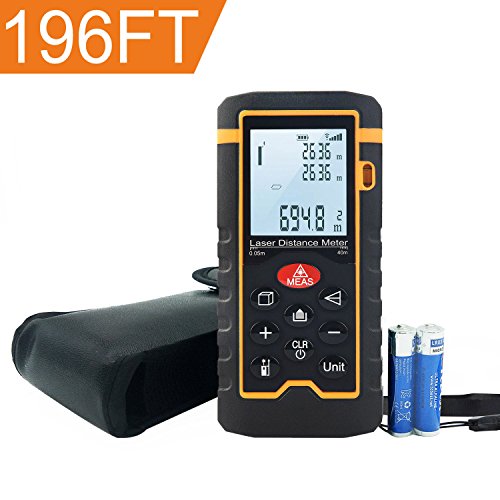 Laser Distance Meter-Fathers' Day Gift,Handheld 196ft Laser Measuring of Distance, Area,Volume-Digital Laser Distance Meter with Mute Function- Portable and LCD Display with Bubble Level,Hti-Xintai - Thumbnail 7