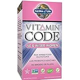 Garden of Life Multivitamin for Women - Vitamin Code 50 &amp; Wiser Women's Raw Whole Food Vitamin Supplement with Probiotics, Vegetarian, 240 Capsules