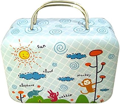 Baidercor 3" X 1" X 2" Cute Kids Candy Favor Box Tin Storage Box Set of 6