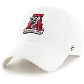 47 Alabama Crimson Tide Mens Womens Vintage Clean Up Adjustable Strapback White Hat