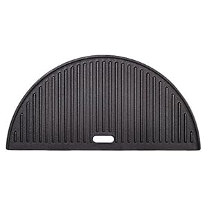 Kamado Joe BJ-HCIGRIDDLE Big Joe – Half Moon Gietijzeren Omkeerbare Bakplaat Grill Accessoire, 0.3 cm*11.6 cm* 23.6″