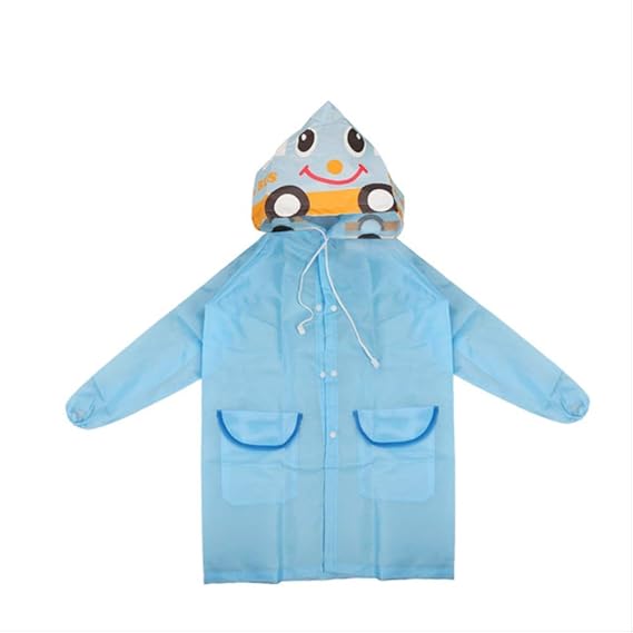 Amazon Xingchen子供レインコート漫画動物スタイル防水子供レインコートベビーレインコートワンピースレインコート 90 130cm 青 レインウェア 通販
