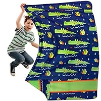 Yayme! Crocodile Blanket for Boys - Soft Lightweight Polar Fleece Alligator Throw Blanket for Kids Blankets for Boys - Kids Blanket Toddler Blankets for Boys | Toddler Bedding Kids Throw Blanket