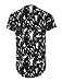 SCREENSHOTBRAND-762 Mens Hipster Hip-Hop Premiun Tees - Luxury Longline Embossed Gold Print T-Shirts Boss Vibes-Black-Medium