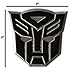 Transformers Autobot Pair Aluminum Medium Emblems in Black (2)