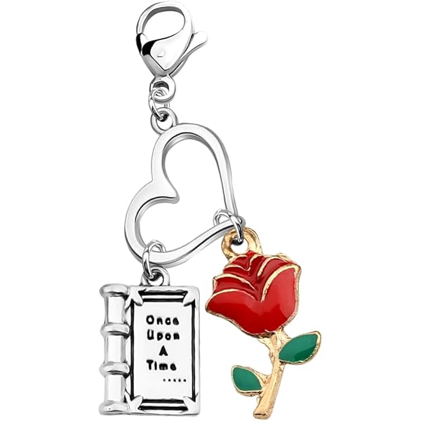 DEZHAN TV Movies Belle Princess Beauty Beast Keychain, Zinc Alloy