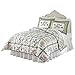 Collections Etc Summer Breeze Floral Lattice Reversible Lightweight Quilt - Seasonal Décor, Green, Full/Queen