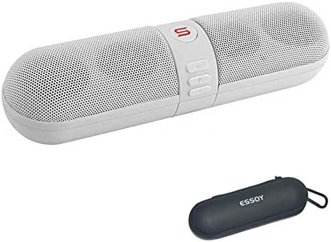 Wireless Bluetooth Speaker Portable Sport Stereo Speaker ,Bluetooth Speakers With HD Audio And Built-in Microphone,Super Bass, TF Card Support and 3.5 mm Aux Input (white)