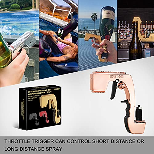 THSYMOR Champagne Gun, Plastic Adjustable Champagne Spray Gun/Beer Gun