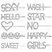 ZIXI 10PCS Sparkly Letter Hair Clip Word Barrettes Pins Crystal Bobby Pins Bling Handmade Luxury Rhinestones Hair Jewellery Headwear Accessories Gold for Women Girls (Style-b)