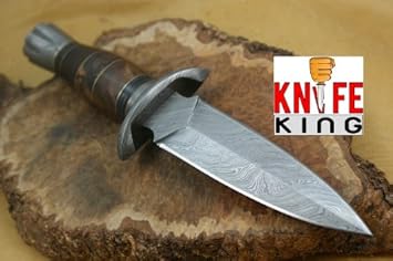 Custom Damast Bowie Messer Jagdmesser Mit Lederscheide