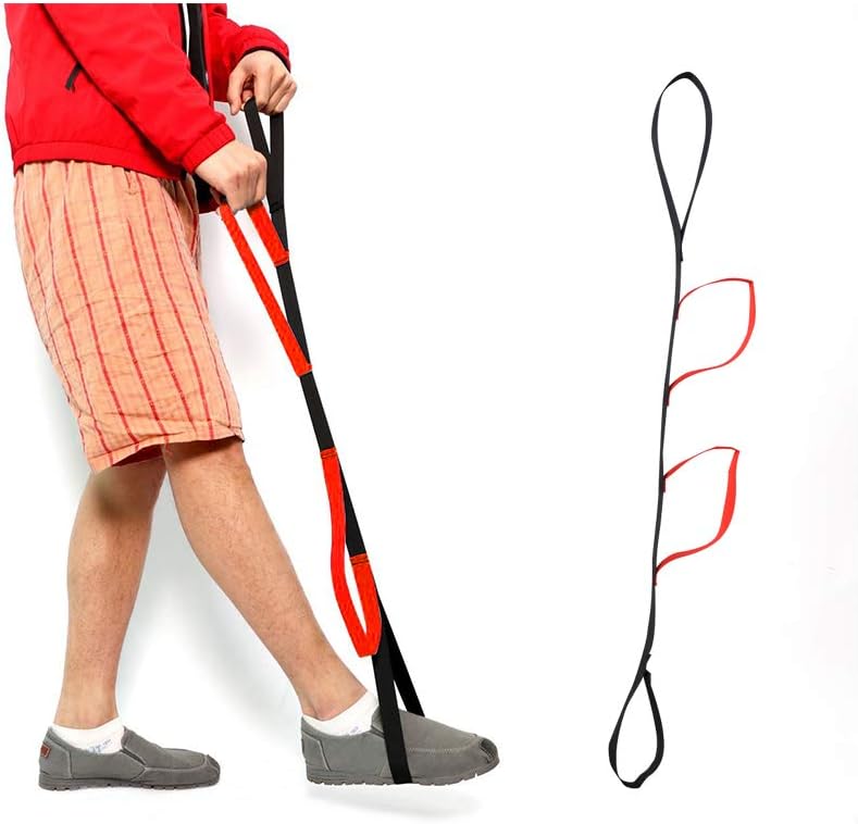 Kangwell 40 Inch Long Leg Lifter 1PCS |Durable & Foot Loop Hand Grip for Elderly, Ideal Mobility Tool for Wheelchair, Hip & Knee Replacement Surgery (RED): Health & Personal Care