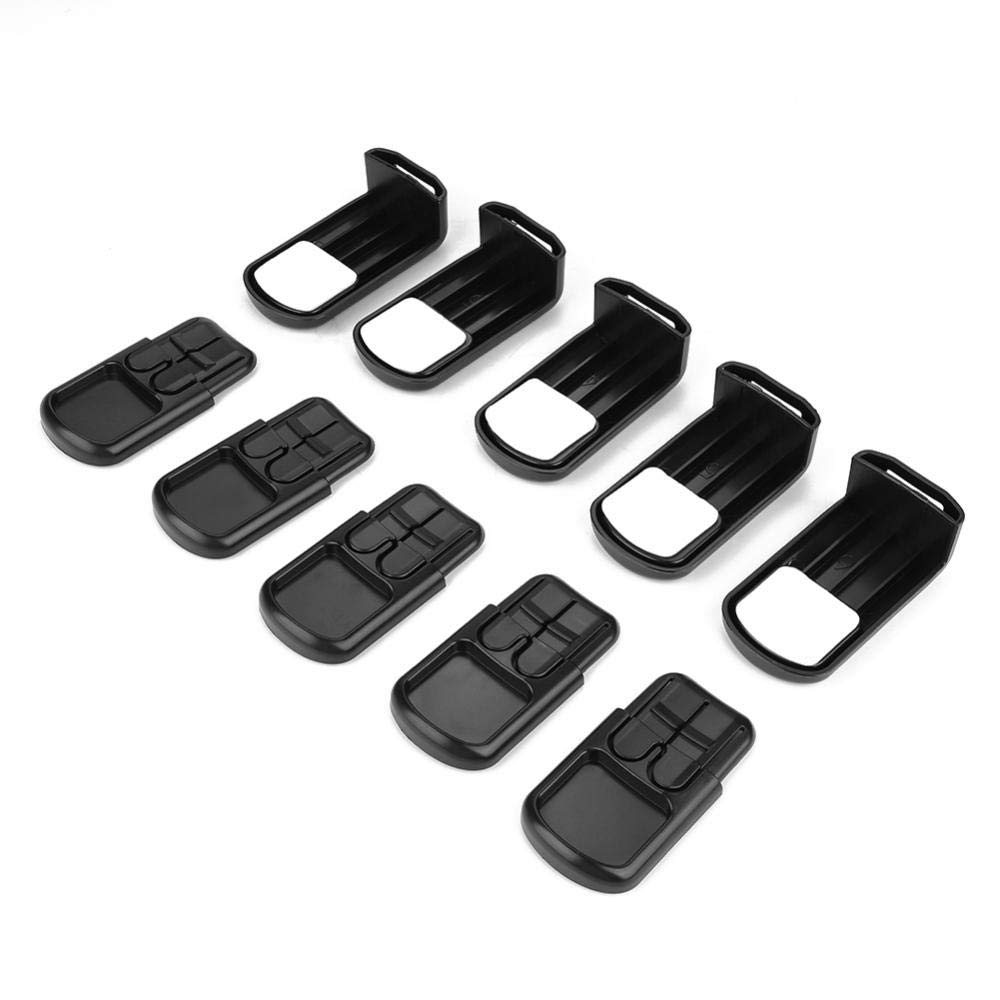 Fdit Baby Protect Safety Locks Cabinet Drawer Door Locks Children Home Proof Lock White Black Brown 5Pcs, Black/White