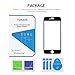 TURATA iPhone 8 7 6S 6 Screen Protector 0.3MM 9H 3D Full Coverage Tempered Glass Screen Cover with Bubble Free Anti-Fingerprint and Oil Stain for iPhone 8 7 6S 6 (Black)