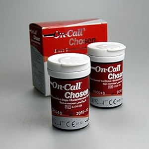 On Call Chosen Blood glucose test strips for use with the On Call DK meter & On Call Chosen Meter