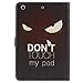 iPad Mini 1/2/3 Case,LittleMax Smart Kickstand Wallet Case for iPad Mini/Mini 2 with Retina/Mini 3 Case Cover (Free Stylus Pen)- Angry Don't Touch