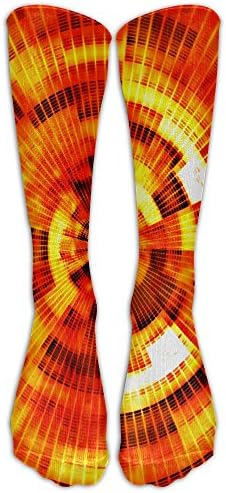 LJB Unisex Fire Vortex Knee High Long Socks Athletic Sports Tube Stockings For Running,Football,Soccer