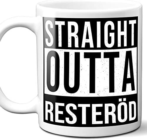 Straight Outta Resteröd Sweden City Town Souvenir Gift Coffee Mug. 11 Ounces.