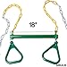 Trapeze Bar with Rings for Swing Set – Outdoor Playground Equipment Swing Bar