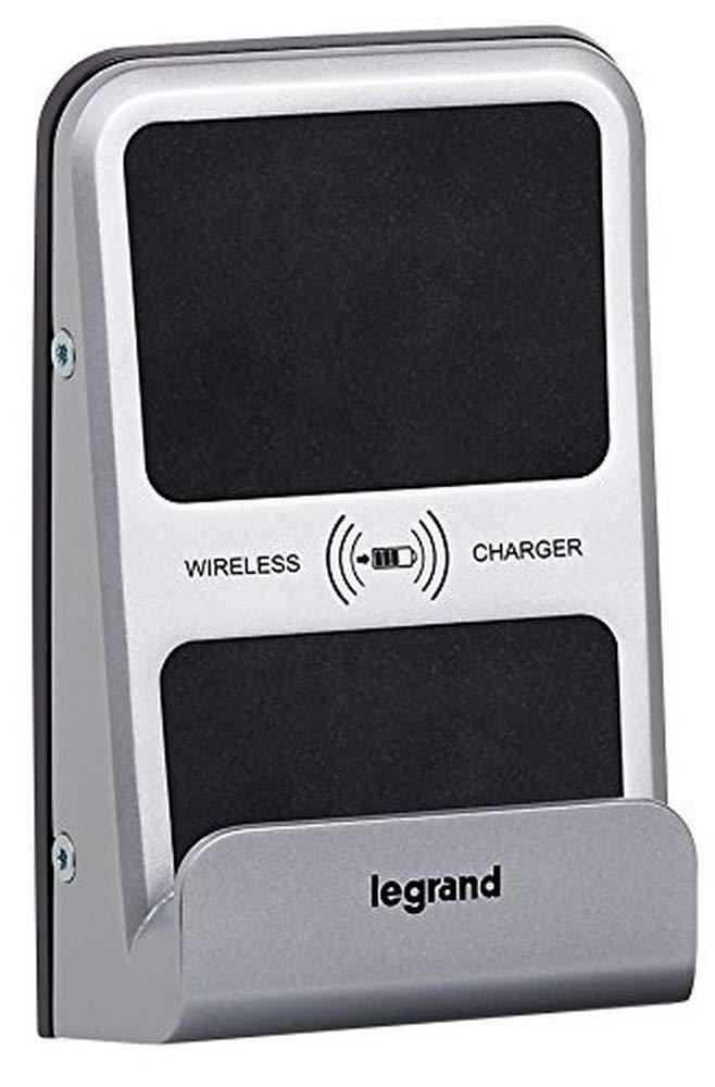 Legrand 077599 IP66 IK08 Wireless Induction Charger, 1A, 5W Semi Built-In for Public Space, Grey
