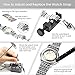 ASUMA 153 PCS Watch Repair Kit Professional Spring Bar Tool Set,Watch Battery Replacement Tool Kit,Watch Band Link Pin Tool Set with Carrying Case and Instruction Manual.