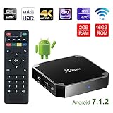 ESHOWEE X96 Mini Android 7.1 TV Box Amlogic S905W Quad-core 64 Bit DDR3 2GB 16GB 4K UHD WiFi & LAN VP9 DLNA H.265