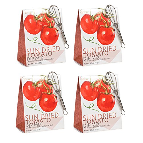 Sundried Tomato 1.5 Ounce Vegetable Dip Mix with Mini Whisk 4 Pack