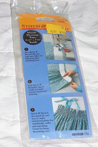 Stitch &amp; Stretch Elastic Pleating Tape 1-1/2" X 1-1/2 Yds