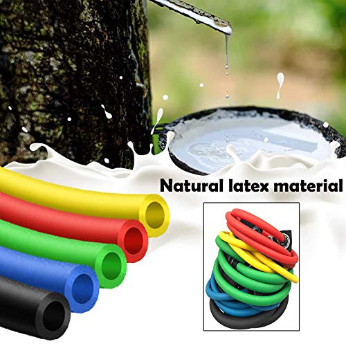 HAISITING Resistance Bands Set,Workout Bands,Exercise Bands for Men & Women,5 Tube Fitness Bands with Door Anchor,Handles,Portable Bag,Legs Ankle Straps for Musle Training,Shape Body,Home Workouts