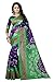 Shonaya Women's Party Wear Bandhani Bhaglpuri Art Silk Printed Saree Sari (GREEN AND BLUE)