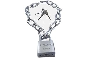 Bike Chain Lock with Heavy Duty Padlock, Keyed Axle, Black (20 INCH)