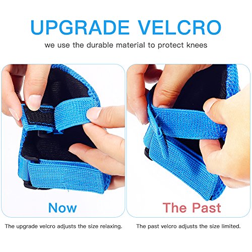 Yooan Sports Protective Gear Safety Pad Safeguard (Knee Elbow Wrist) Support Pad Set Equipment for Kids Roller Bicycle Bike Skateboard Protector Guards Pads.