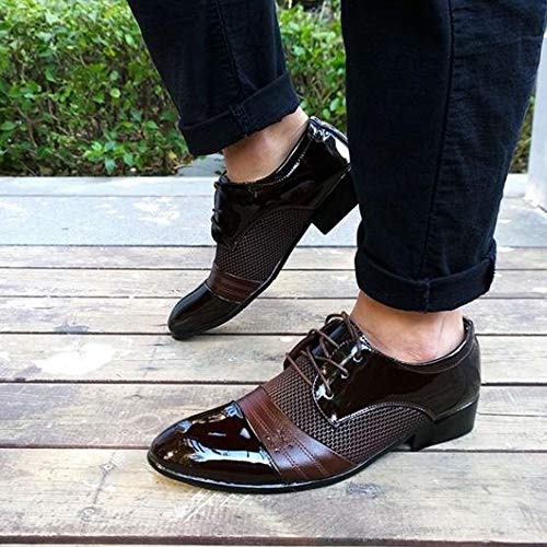 Gift Ideas!!! Teresamoon Men Business Shoes Fashion Casual Oxford Shoes Lace-Up Pointed Shoes