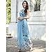 Ruiyige Women's Classy Halter Floral Print Party Evening Maxi Dresses Blue XXL