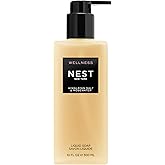 NEST New York Liquid Soap, Himalayan Salt & Rosewater - 10 fl oz - Cleanses & Nourishes Skin - Approx. 300 Pumps Per Bottle - Gluten Free & Cruelty Free
