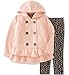 Calvin Klein Baby Girls' Hooded Ruffled Jacket with Leggings Set